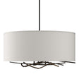 Hubbardton Forge 2012 Oil Rubbed Bronze Flax Shade (SE) Multi Brindille Drum Shade Pendant