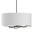 Hubbardton Forge 2012 Oil Rubbed Bronze Natural Anna Shade (SF) Multi Brindille Drum Shade Pendant