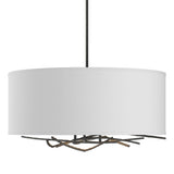 Hubbardton Forge 2012 Natural Iron Natural Anna Shade (SF) Multi Brindille Drum Shade Pendant