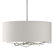 Hubbardton Forge 2012 Vintage Platinum Flax Shade (SE) Multi Brindille Drum Shade Pendant