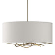 Hubbardton Forge 2012 Soft Gold Flax Shade (SE) Multi Brindille Drum Shade Pendant