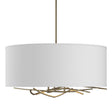Hubbardton Forge 2012 Soft Gold Natural Anna Shade (SF) Multi Brindille Drum Shade Pendant