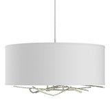 Hubbardton Forge 2012 Sterling Natural Anna Shade (SF) Multi Brindille Drum Shade Pendant