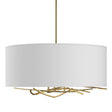 Hubbardton Forge 2012 Modern Brass Natural Anna Shade (SF) Multi Brindille Drum Shade Pendant