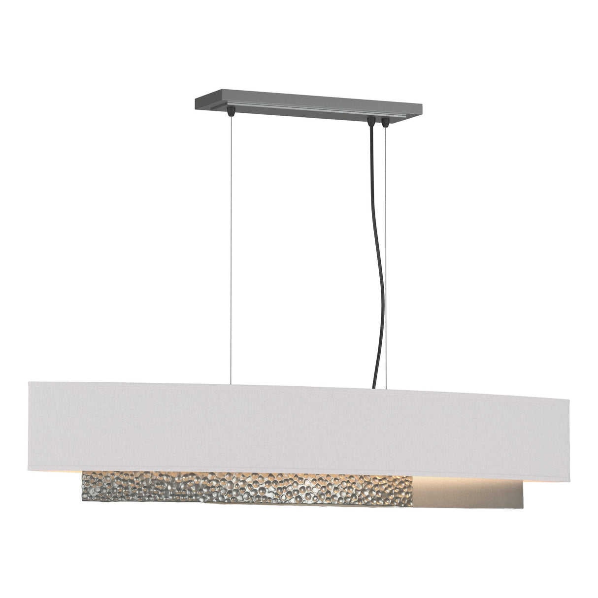 Hubbardton Forge 2014 Vintage Platinum Flax Shade (SE) Standard Oceanus Pendant