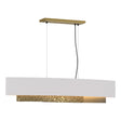 Hubbardton Forge 2014 Modern Brass Flax Shade (SE) Standard Oceanus Pendant