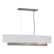 Hubbardton Forge 2014 Vintage Platinum Natural Anna Shade (SF) Standard Oceanus Pendant
