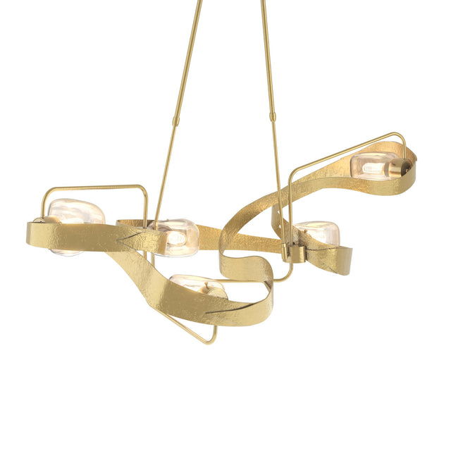 Hubbardton Forge 2018 Modern Brass Clear Glass (ZM) Long Graffiti Pendant