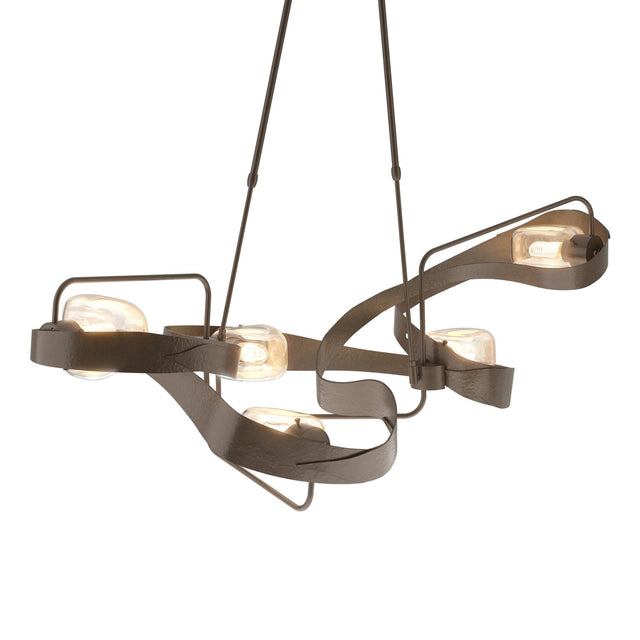 Hubbardton Forge 2018 Bronze Clear Glass (ZM) Short Graffiti Pendant