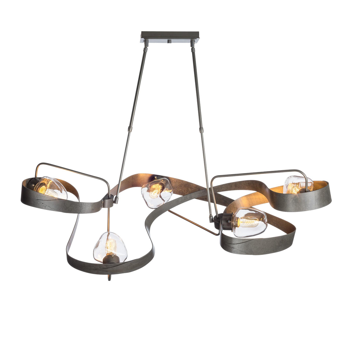 Hubbardton Forge 2018 Dark Smoke Clear Glass (ZM) Standard Graffiti Pendant