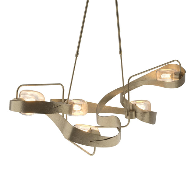 Hubbardton Forge 2018 Soft Gold Clear Glass (ZM) Standard Graffiti Pendant
