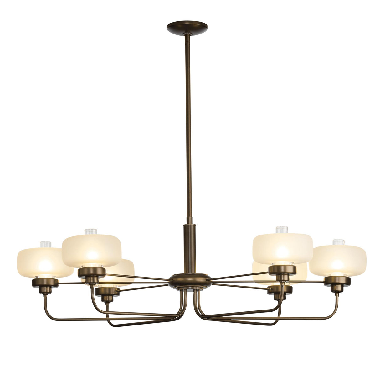 Hubbardton Forge 2018 Bronze Clear Glass with Frosted Diffuser (YE) Multi Nola Pendant