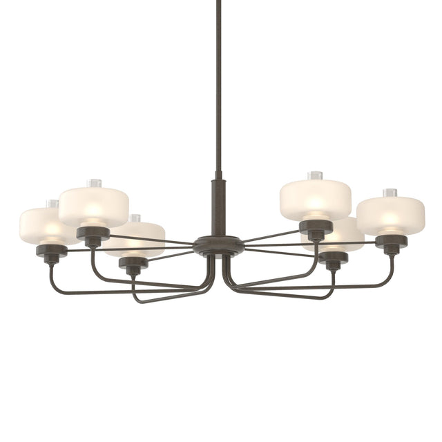 Hubbardton Forge 2018 Dark Smoke Clear Glass with Frosted Diffuser (YE) Multi Nola Pendant