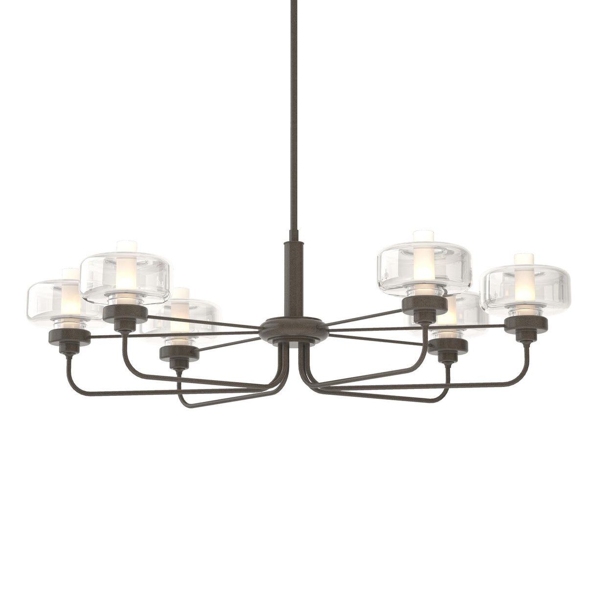 Hubbardton Forge 2018 Dark Smoke Clear Glass (ZM) Multi Nola Pendant