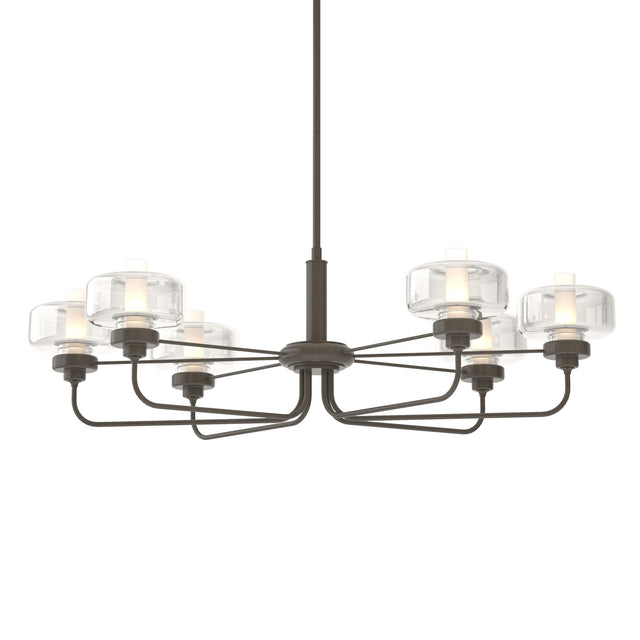 Hubbardton Forge 2018 Dark Smoke Clear Glass (ZM) Multi Nola Pendant