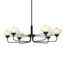 Hubbardton Forge 2018 Black Clear Glass with Frosted Diffuser (YE) Multi Nola Pendant