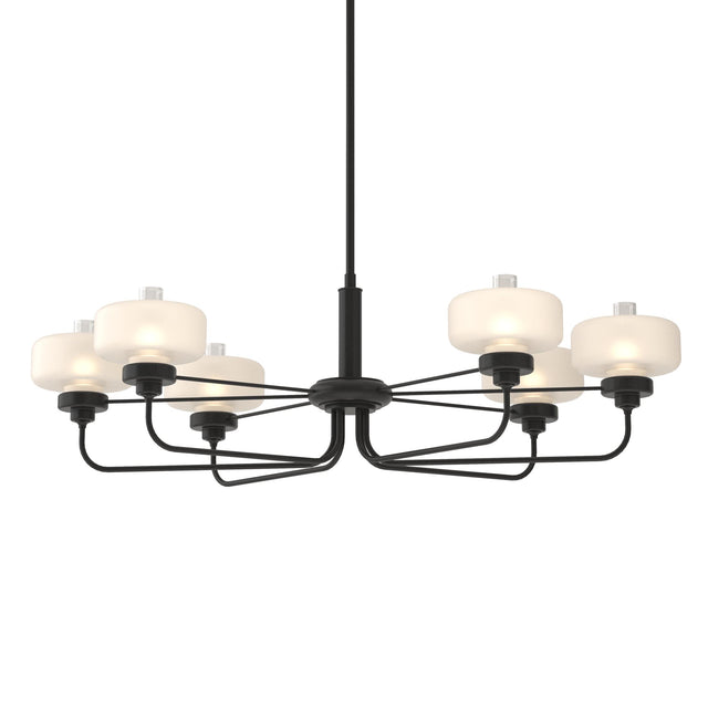 Hubbardton Forge 2018 Black Clear Glass with Frosted Diffuser (YE) Multi Nola Pendant
