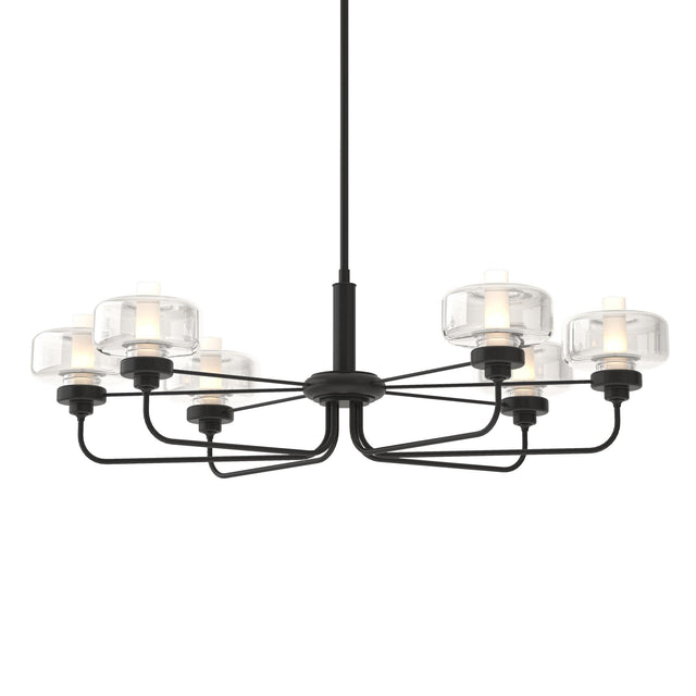 Hubbardton Forge 2018 Black Clear Glass (ZM) Multi Nola Pendant