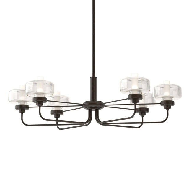 Hubbardton Forge 2018 Oil Rubbed Bronze Clear Glass (ZM) Multi Nola Pendant