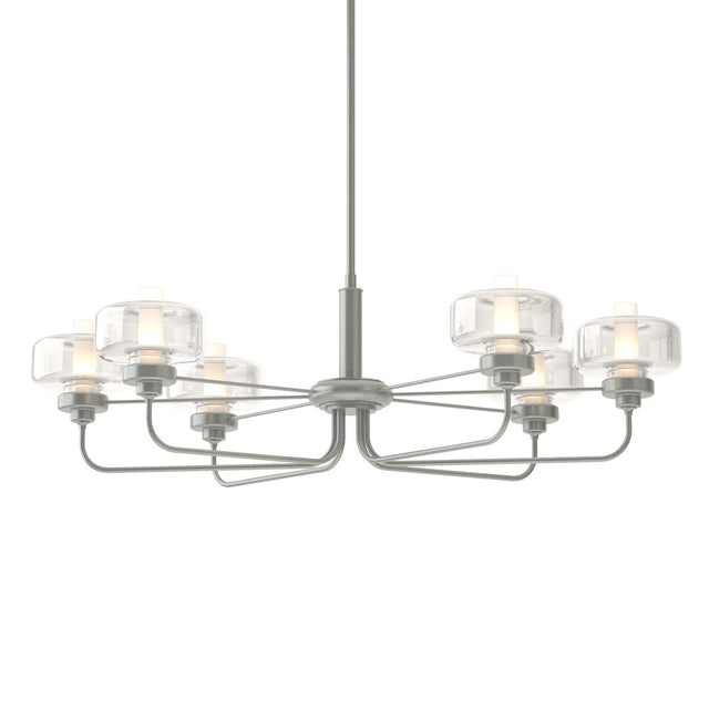 Hubbardton Forge 2018 Vintage Platinum Clear Glass (ZM) Multi Nola Pendant