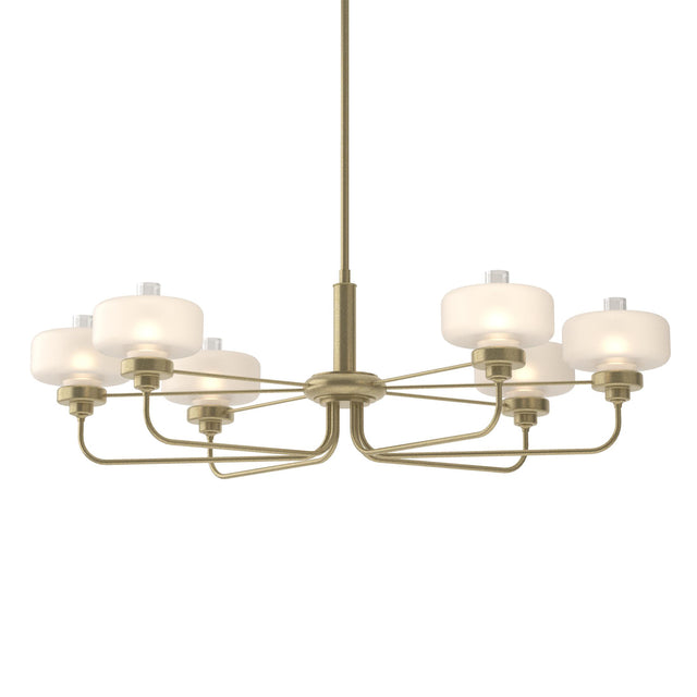 Hubbardton Forge 2018 Soft Gold Clear Glass with Frosted Diffuser (YE) Multi Nola Pendant