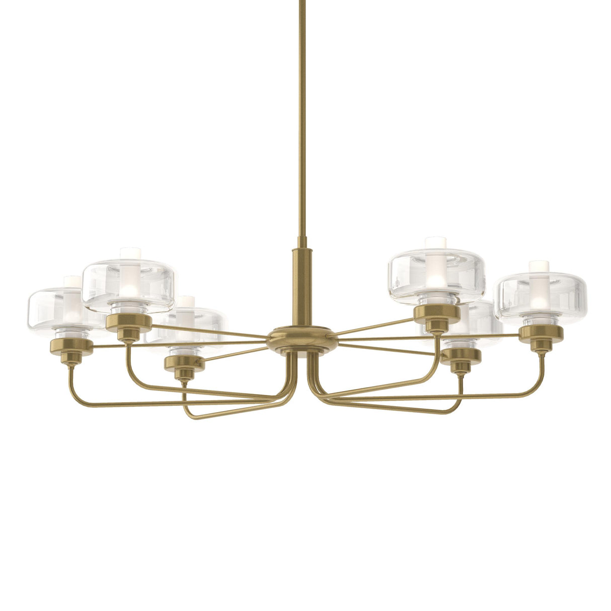 Hubbardton Forge 2018 Modern Brass Clear Glass (ZM) Multi Nola Pendant