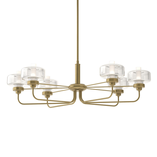 Hubbardton Forge 2018 Modern Brass Clear Glass (ZM) Multi Nola Pendant