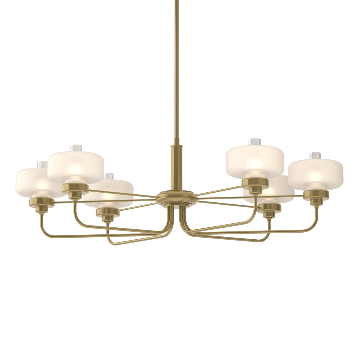 Hubbardton Forge 2018 Modern Brass Clear Glass with Frosted Diffuser (YE) Multi Nola Pendant