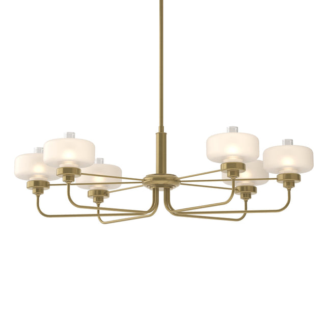 Hubbardton Forge 2018 Modern Brass Clear Glass with Frosted Diffuser (YE) Multi Nola Pendant