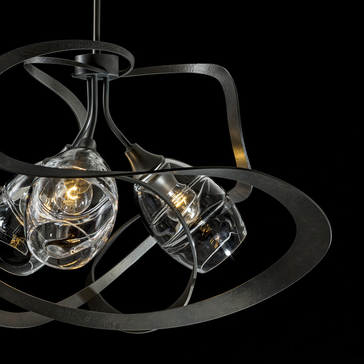 Hubbardton Forge 2019 Dark Smoke Clear Glass (ZM) Multi Nest Pendant