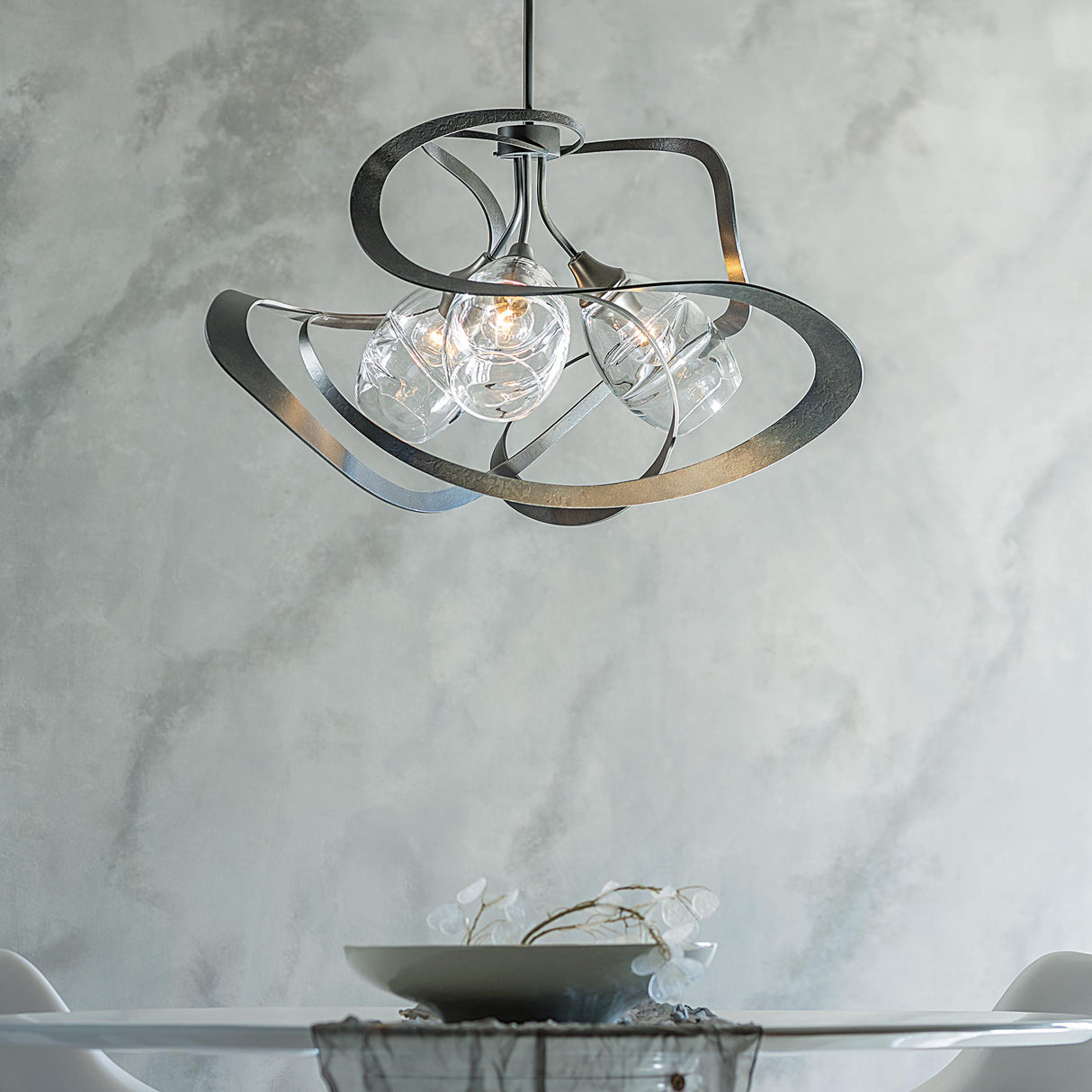 Hubbardton Forge 2019 Dark Smoke Clear Glass (ZM) Multi Nest Pendant