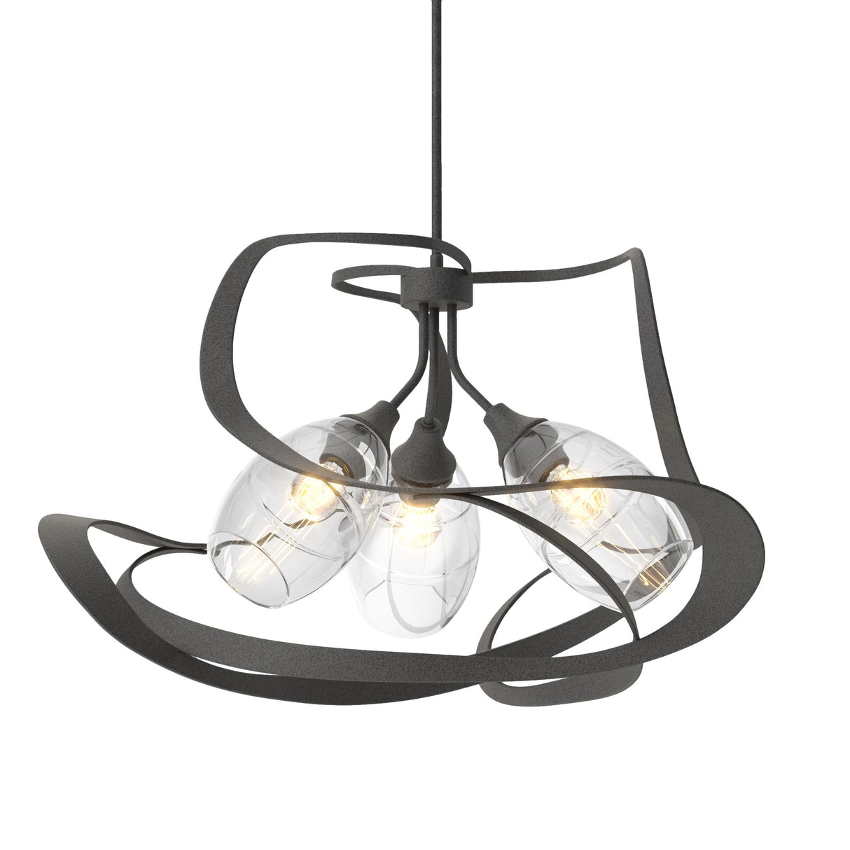 Hubbardton Forge 2019 Natural Iron Clear Glass (ZM) Multi Nest Pendant