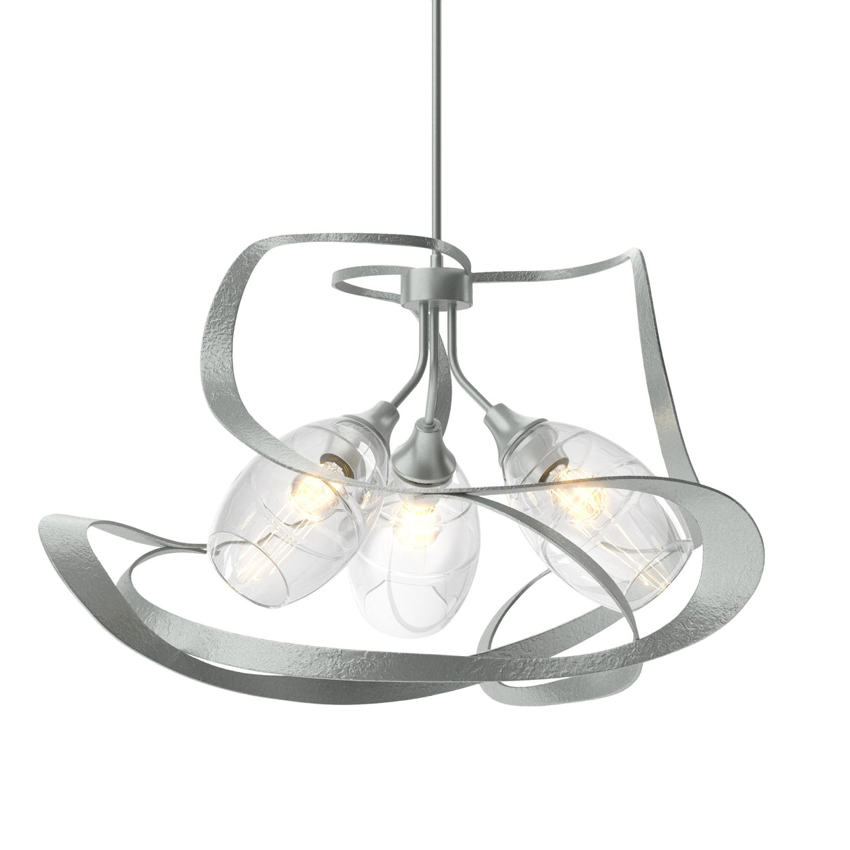 Hubbardton Forge 2019 Vintage Platinum Clear Glass (ZM) Multi Nest Pendant