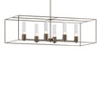 Hubbardton Forge 2018 Bronze Bronze Seeded Clear Glass (II) Multi Portico Pendant