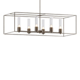 Hubbardton Forge 2018 Bronze Bronze Seeded Clear Glass (II) Multi Portico Pendant