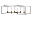 Hubbardton Forge 2018 Bronze Dark Smoke Seeded Clear Glass (II) Multi Portico Pendant