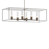 Hubbardton Forge 2018 Bronze Dark Smoke Seeded Clear Glass (II) Multi Portico Pendant