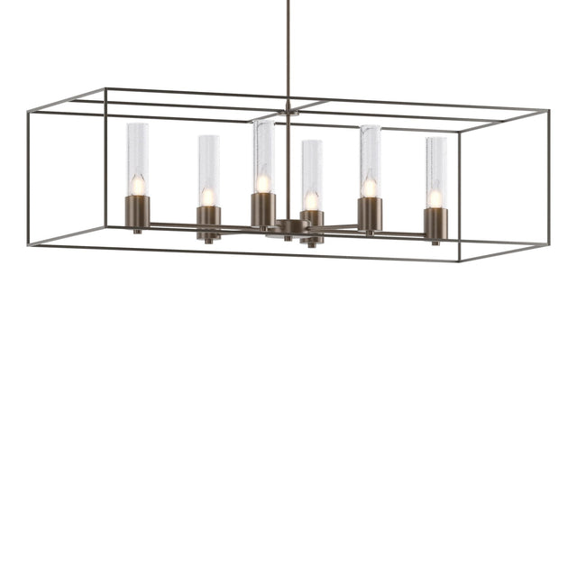 Hubbardton Forge 2018 Bronze Dark Smoke Seeded Clear Glass (II) Multi Portico Pendant
