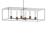 Hubbardton Forge 2018 Bronze Black Seeded Clear Glass (II) Multi Portico Pendant