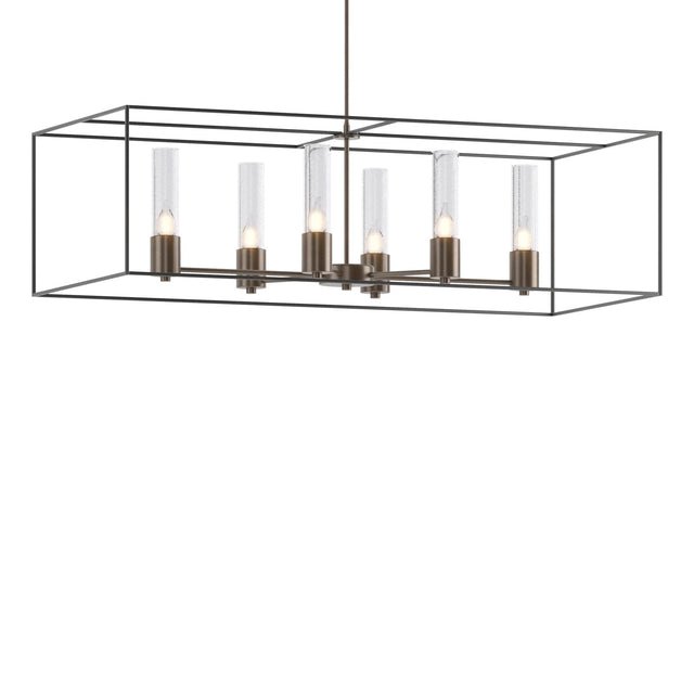 Hubbardton Forge 2018 Bronze Black Seeded Clear Glass (II) Multi Portico Pendant