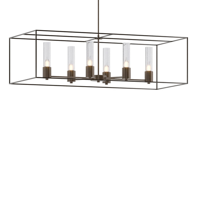 Hubbardton Forge 2018 Bronze Oil Rubbed Bronze Seeded Clear Glass (II) Multi Portico Pendant