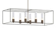 Hubbardton Forge 2018 Bronze Natural Iron Seeded Clear Glass (II) Multi Portico Pendant