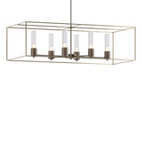 Hubbardton Forge 2018 Bronze Soft Gold Seeded Clear Glass (II) Multi Portico Pendant