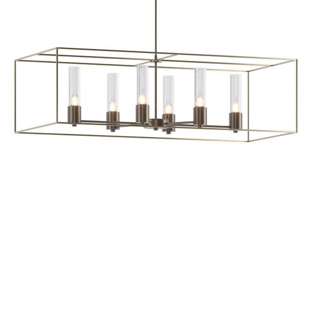 Hubbardton Forge 2018 Bronze Soft Gold Seeded Clear Glass (II) Multi Portico Pendant