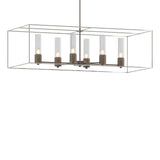 Hubbardton Forge 2018 Bronze Sterling Seeded Clear Glass (II) Multi Portico Pendant