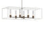 Hubbardton Forge 2018 Bronze Sterling Seeded Clear Glass (II) Multi Portico Pendant