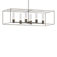 Hubbardton Forge 2018 Dark Smoke Bronze Seeded Clear Glass (II) Multi Portico Pendant