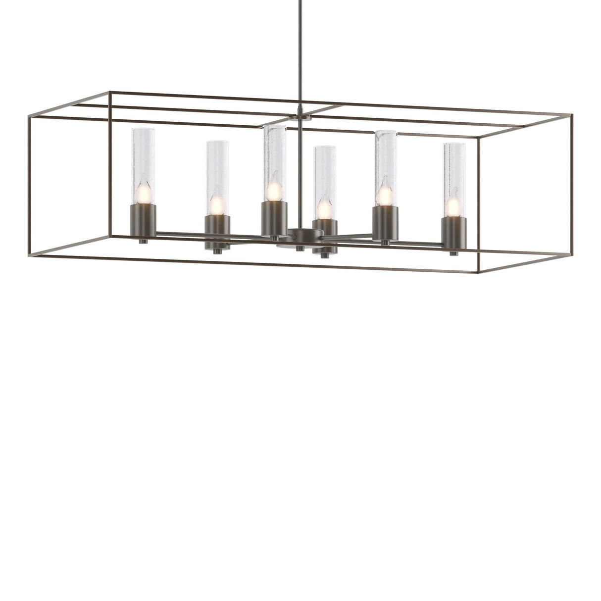 Hubbardton Forge 2018 Dark Smoke Bronze Seeded Clear Glass (II) Multi Portico Pendant