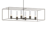 Hubbardton Forge 2018 Dark Smoke Bronze Seeded Clear Glass (II) Multi Portico Pendant