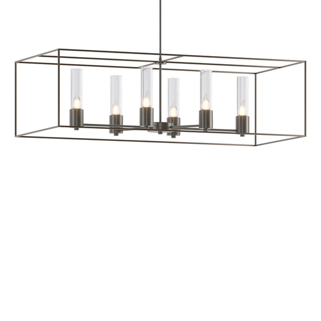 Hubbardton Forge 2018 Dark Smoke Bronze Seeded Clear Glass (II) Multi Portico Pendant